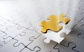 Golden puzzle piece Royalty Free Stock Photo