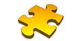 Golden puzzle piece