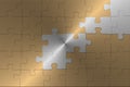 Golden puzzle Royalty Free Stock Photo