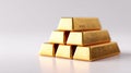 Golden Pyramid of Wealth:  A Stack of Precious Gold Bars, Investment, and Financial Security Royalty Free Stock Photo