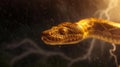 A Golden Python in the Rain Royalty Free Stock Photo