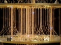 Golden quantum computer machine close up