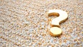 Golden Question Mark Sand Royalty Free Stock Photo