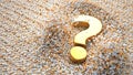 Golden Question Mark Sand Royalty Free Stock Photo