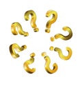 Golden question marks