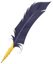 Golden quill Pen Royalty Free Stock Photo