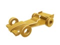 Golden race car curve