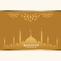 Golden ramadan kareem greeting card beautiful design Royalty Free Stock Photo