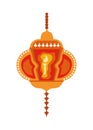 golden ramadan lamp with candle