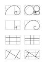 Golden ratio. Cover template.