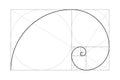 Golden ratio. Drawing Royalty Free Stock Photo