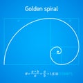 Golden ratio spiral Royalty Free Stock Photo