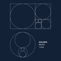 Golden ratio vector elements for designers Royalty Free Stock Photo