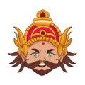 Golden ravana head hindu warrior