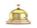 Golden reception bell 3D Royalty Free Stock Photo