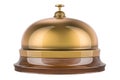 Golden Reception bell, 3D rendering Royalty Free Stock Photo