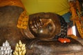 Golden Reclining Buddha reaching nirvana on Phnom Kulen Mountain in Siem Reap