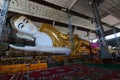 The Golden reclining Buddha, or Shwethalyaung Buddha. Bago. Myanmar Royalty Free Stock Photo