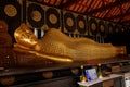 Golden reclining Buddha, Wat Chedi Luang. Royalty Free Stock Photo