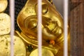 Golden reclining buddha in Wat Phra Singh, Chiang Mai Thailand Royalty Free Stock Photo