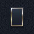 Golden rectangle frame minimalistic template with text space