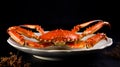 Golden red King Crab seafood Delicious meal food photography Royalty Free Stock Photo