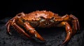 Golden red King Crab seafood Delicious meal food photography Royalty Free Stock Photo