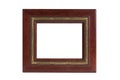 Golden red wood picture frame Royalty Free Stock Photo