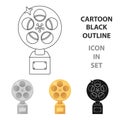 The Golden reel of film.Award for the best playback of the movie.Movie awards single icon in cartoon style vector symbol