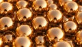Golden Reflections: A Mesmerizing Sphere Cluster Royalty Free Stock Photo