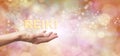 Golden Reiki Healing Energy Share Royalty Free Stock Photo