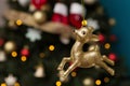 Golden Reindeer Christmas Decoration Royalty Free Stock Photo