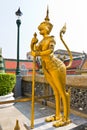 Golden religious statue