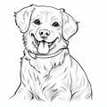 Golden Retriever Coloring Pages For Kids - Printable Dog Coloring Sheets