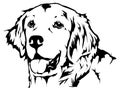 Golden Retriever head vector silhouette