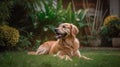 Golden Retriever Puppy Playing, smile face