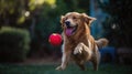 Golden Retriever Puppy Playing, smile face Royalty Free Stock Photo