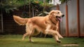 Golden Retriever Puppy Playing, smile face Royalty Free Stock Photo