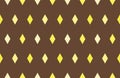 Golden rhombuses on brown background seamless pattern. Geometric creative design for background, backdrop, textile and fabric