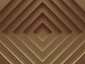 Golden rhombuses. Geometric abstract background