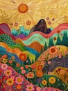 Golden Rhythms: A Vibrant Journey through a Mountain Meadow at D