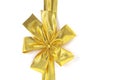 Golden ribbon - osolated on white background Royalty Free Stock Photo