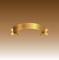 Golden ribbons vector, Vector illustration of gold ribbon Royalty Free Stock Photo
