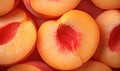 Golden rich orange apricots slice. Created with generative AI tools Royalty Free Stock Photo