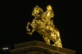 The Golden Rider or Goldener Reiter, the statue of August the Strong in Dresden, Saxony, Germany. November 2019 Royalty Free Stock Photo