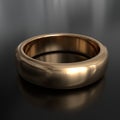 Golden ring on black background. Wedding ring blank template