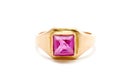 Golden ring with ruby Royalty Free Stock Photo