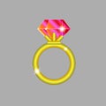 Golden ring ruby Royalty Free Stock Photo