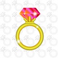 Golden ring ruby