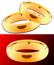 Golden rings. Royalty Free Stock Photo